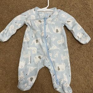 Baby boy Newborn Footed Pj’s